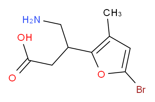 4-amino-3-(5-bromo-3-methylfuran-2-yl)butanoic acid