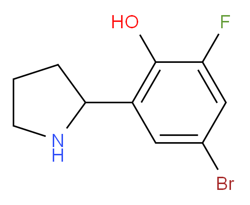 4-bromo-2-fluoro-6-(pyrrolidin-2-yl)phenol