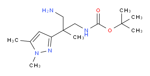 tert-butyl N-[3-amino-2-(1,5-dimethyl-1H-pyrazol-3-yl)-2-methylpropyl]carbamate