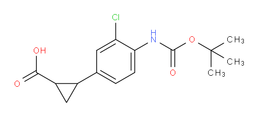 2-(4-{[(tert-butoxy)carbonyl]amino}-3-chlorophenyl)cyclopropane-1-carboxylic acid