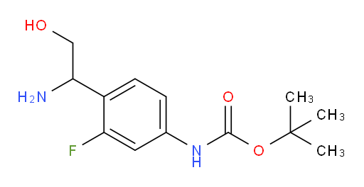 tert-butyl N-[4-(1-amino-2-hydroxyethyl)-3-fluorophenyl]carbamate