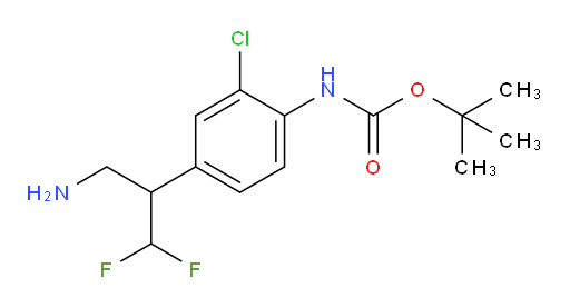 tert-butyl N-[4-(3-amino-1,1-difluoropropan-2-yl)-2-chlorophenyl]carbamate