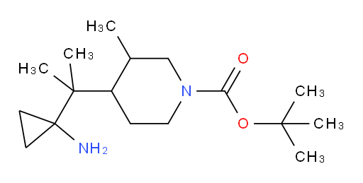 tert-butyl 4-[2-(1-aminocyclopropyl)propan-2-yl]-3-methylpiperidine-1-carboxylate