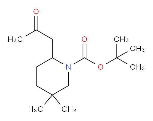 tert-butyl 5,5-dimethyl-2-(2-oxopropyl)piperidine-1-carboxylate