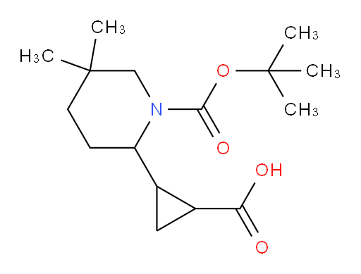 2-{1-[(tert-butoxy)carbonyl]-5,5-dimethylpiperidin-2-yl}cyclopropane-1-carboxylic acid