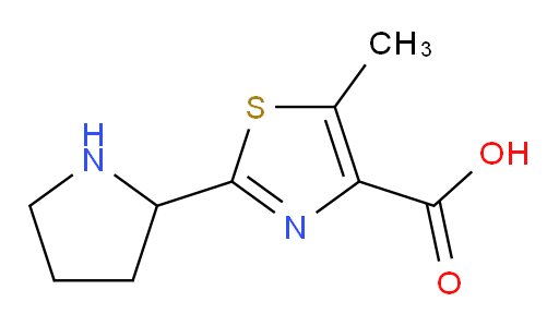 5-methyl-2-(pyrrolidin-2-yl)-1,3-thiazole-4-carboxylic acid