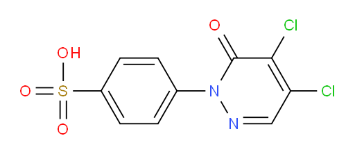 4-(4,5-dichloro-6-oxo-1,6-dihydropyridazin-1-yl)benzene-1-sulfonic acid