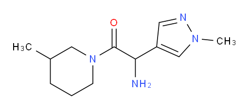 2-amino-2-(1-methyl-1H-pyrazol-4-yl)-1-(3-methylpiperidin-1-yl)ethan-1-one