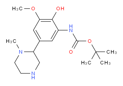 tert-butyl N-[2-hydroxy-3-methoxy-5-(1-methylpiperazin-2-yl)phenyl]carbamate