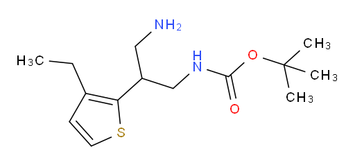 tert-butyl N-[3-amino-2-(3-ethylthiophen-2-yl)propyl]carbamate