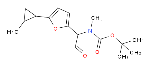 tert-butyl N-methyl-N-{1-[5-(2-methylcyclopropyl)furan-2-yl]-2-oxoethyl}carbamate