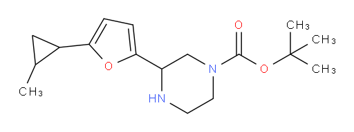 tert-butyl 3-[5-(2-methylcyclopropyl)furan-2-yl]piperazine-1-carboxylate