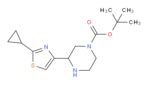 tert-butyl 3-(2-cyclopropyl-1,3-thiazol-4-yl)piperazine-1-carboxylate