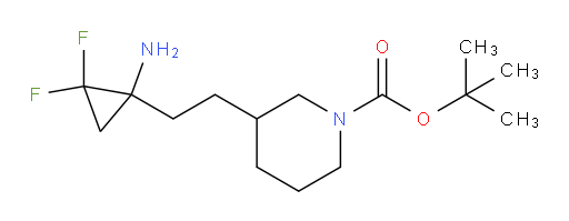 tert-butyl 3-[2-(1-amino-2,2-difluorocyclopropyl)ethyl]piperidine-1-carboxylate