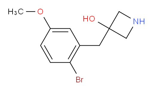 3-[(2-bromo-5-methoxyphenyl)methyl]azetidin-3-ol