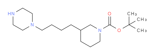 tert-butyl 3-[4-(piperazin-1-yl)butyl]piperidine-1-carboxylate