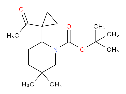 tert-butyl 2-(1-acetylcyclopropyl)-5,5-dimethylpiperidine-1-carboxylate