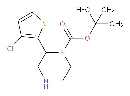 tert-butyl 2-(3-chlorothiophen-2-yl)piperazine-1-carboxylate