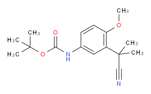 tert-butyl N-[3-(1-cyano-1-methylethyl)-4-methoxyphenyl]carbamate