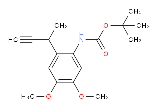 tert-butyl N-[2-(but-3-yn-2-yl)-4,5-dimethoxyphenyl]carbamate