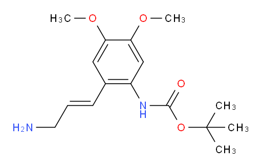 tert-butyl N-[2-(3-aminoprop-1-en-1-yl)-4,5-dimethoxyphenyl]carbamate