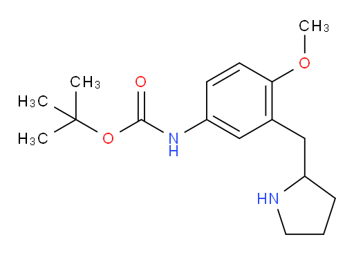 tert-butyl N-{4-methoxy-3-[(pyrrolidin-2-yl)methyl]phenyl}carbamate