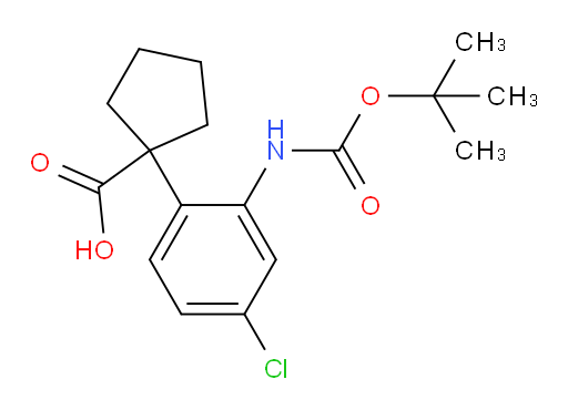 1-(2-{[(tert-butoxy)carbonyl]amino}-4-chlorophenyl)cyclopentane-1-carboxylic acid