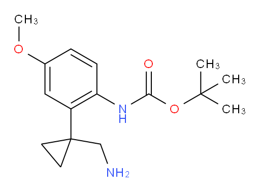 tert-butyl N-{2-[1-(aminomethyl)cyclopropyl]-4-methoxyphenyl}carbamate