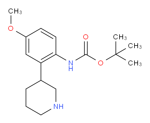 tert-butyl N-[4-methoxy-2-(piperidin-3-yl)phenyl]carbamate