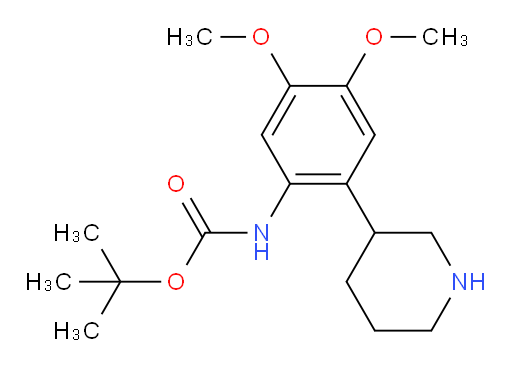 tert-butyl N-[4,5-dimethoxy-2-(piperidin-3-yl)phenyl]carbamate