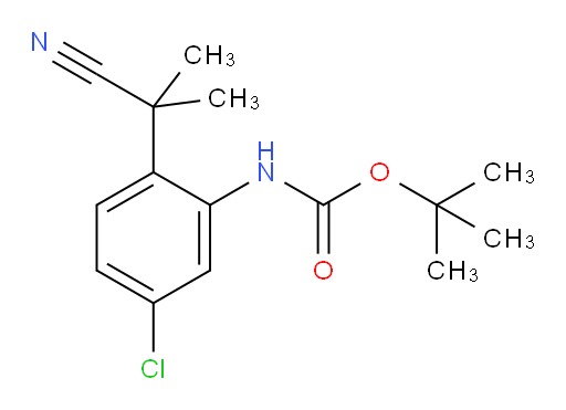 tert-butyl N-[5-chloro-2-(1-cyano-1-methylethyl)phenyl]carbamate