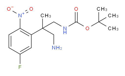 tert-butyl N-[3-amino-2-(5-fluoro-2-nitrophenyl)-2-methylpropyl]carbamate