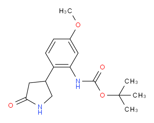 tert-butyl N-[5-methoxy-2-(5-oxopyrrolidin-3-yl)phenyl]carbamate