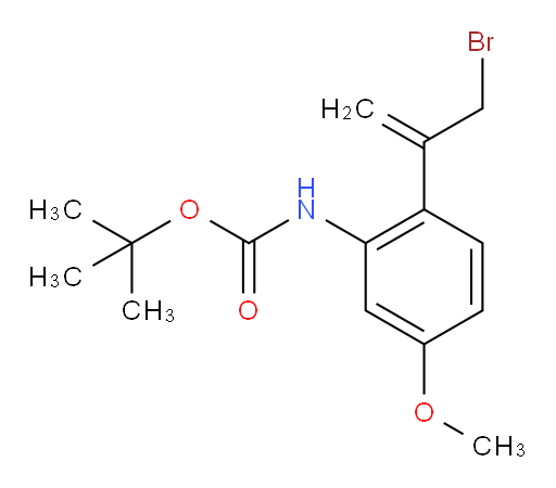 tert-butyl N-[2-(3-bromoprop-1-en-2-yl)-5-methoxyphenyl]carbamate