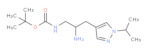 tert-butyl N-{2-amino-3-[1-(propan-2-yl)-1H-pyrazol-4-yl]propyl}carbamate