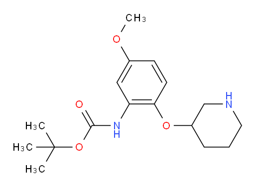 tert-butyl N-[5-methoxy-2-(piperidin-3-yloxy)phenyl]carbamate