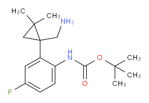 tert-butyl N-{2-[1-(aminomethyl)-2,2-dimethylcyclopropyl]-4-fluorophenyl}carbamate