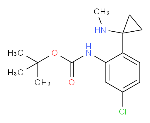 tert-butyl N-{5-chloro-2-[1-(methylamino)cyclopropyl]phenyl}carbamate