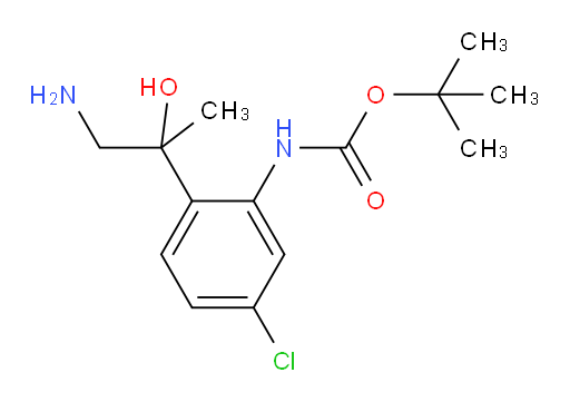 tert-butyl N-[2-(1-amino-2-hydroxypropan-2-yl)-5-chlorophenyl]carbamate
