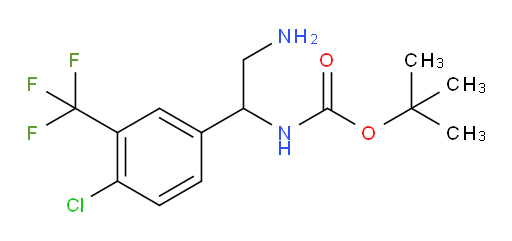 tert-butyl N-{2-amino-1-[4-chloro-3-(trifluoromethyl)phenyl]ethyl}carbamate