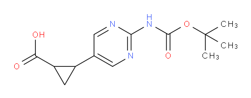 2-(2-{[(tert-butoxy)carbonyl]amino}pyrimidin-5-yl)cyclopropane-1-carboxylic acid