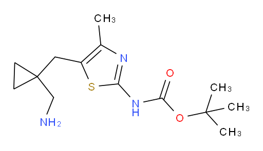 tert-butyl N-(5-{[1-(aminomethyl)cyclopropyl]methyl}-4-methyl-1,3-thiazol-2-yl)carbamate