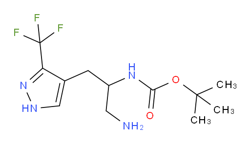 tert-butyl N-{1-amino-3-[3-(trifluoromethyl)-1H-pyrazol-4-yl]propan-2-yl}carbamate