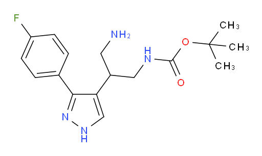 tert-butyl N-{3-amino-2-[3-(4-fluorophenyl)-1H-pyrazol-4-yl]propyl}carbamate