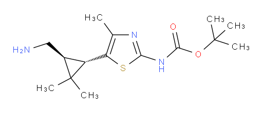 rac-tert-butyl N-{5-[(1R,3R)-3-(aminomethyl)-2,2-dimethylcyclopropyl]-4-methyl-1,3-thiazol-2-yl}carbamate