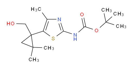 tert-butyl N-{5-[1-(hydroxymethyl)-2,2-dimethylcyclopropyl]-4-methyl-1,3-thiazol-2-yl}carbamate