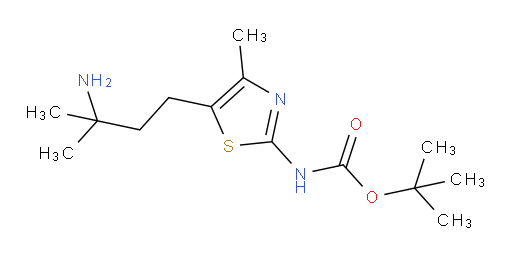tert-butyl N-[5-(3-amino-3-methylbutyl)-4-methyl-1,3-thiazol-2-yl]carbamate