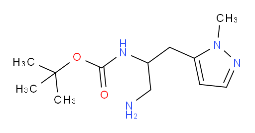 tert-butyl N-[1-amino-3-(1-methyl-1H-pyrazol-5-yl)propan-2-yl]carbamate