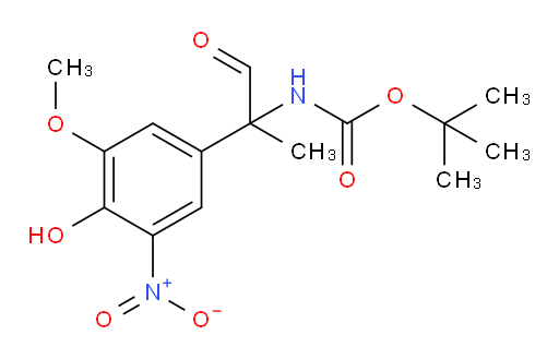 tert-butyl N-[2-(4-hydroxy-3-methoxy-5-nitrophenyl)-1-oxopropan-2-yl]carbamate