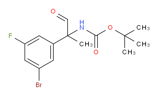 tert-butyl N-[2-(3-bromo-5-fluorophenyl)-1-oxopropan-2-yl]carbamate